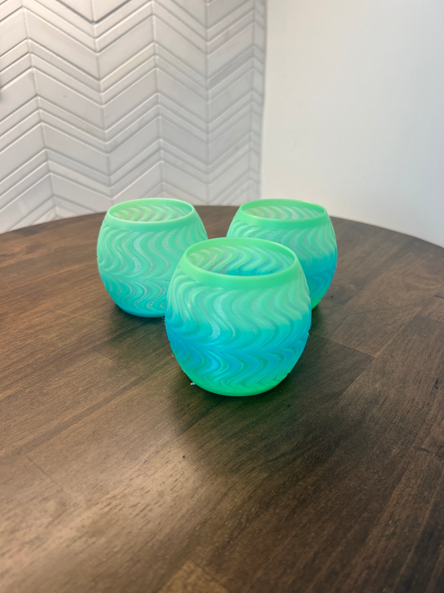 Modern Bulb S-Ribbed LED Tea-Light Holder