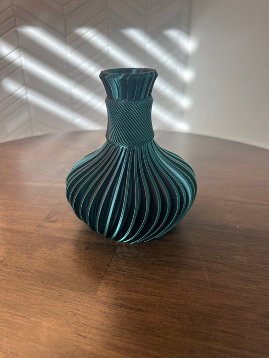 Banded Ribbed Bud Vase