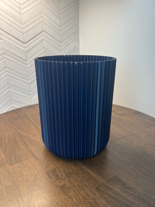 7” tall Modern V-Ribbed Planter